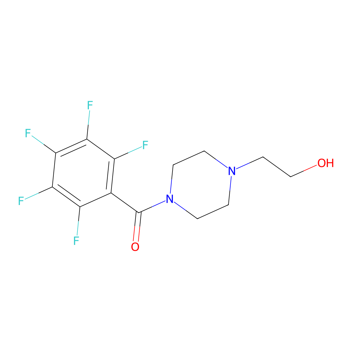 [4-(2-Hydroxyethyl)piperazin-1-yl]-(2,3,4,5,6-pentafluorophenyl)methanone molecular structure, CAS 797797-49-0