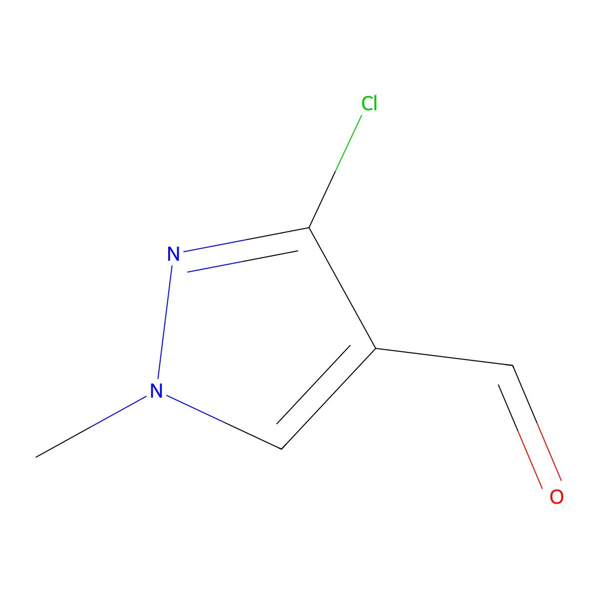 3-chloro-1-methyl-1H-pyrazole-4-carbaldehyde molecular structure, CAS 797798-26-6