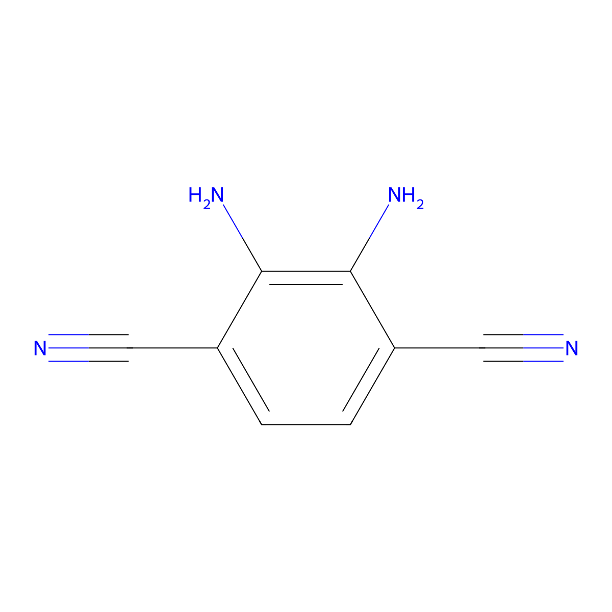 2,3-Diaminoterephthalonitrile molecular structure, CAS 79780-61-3