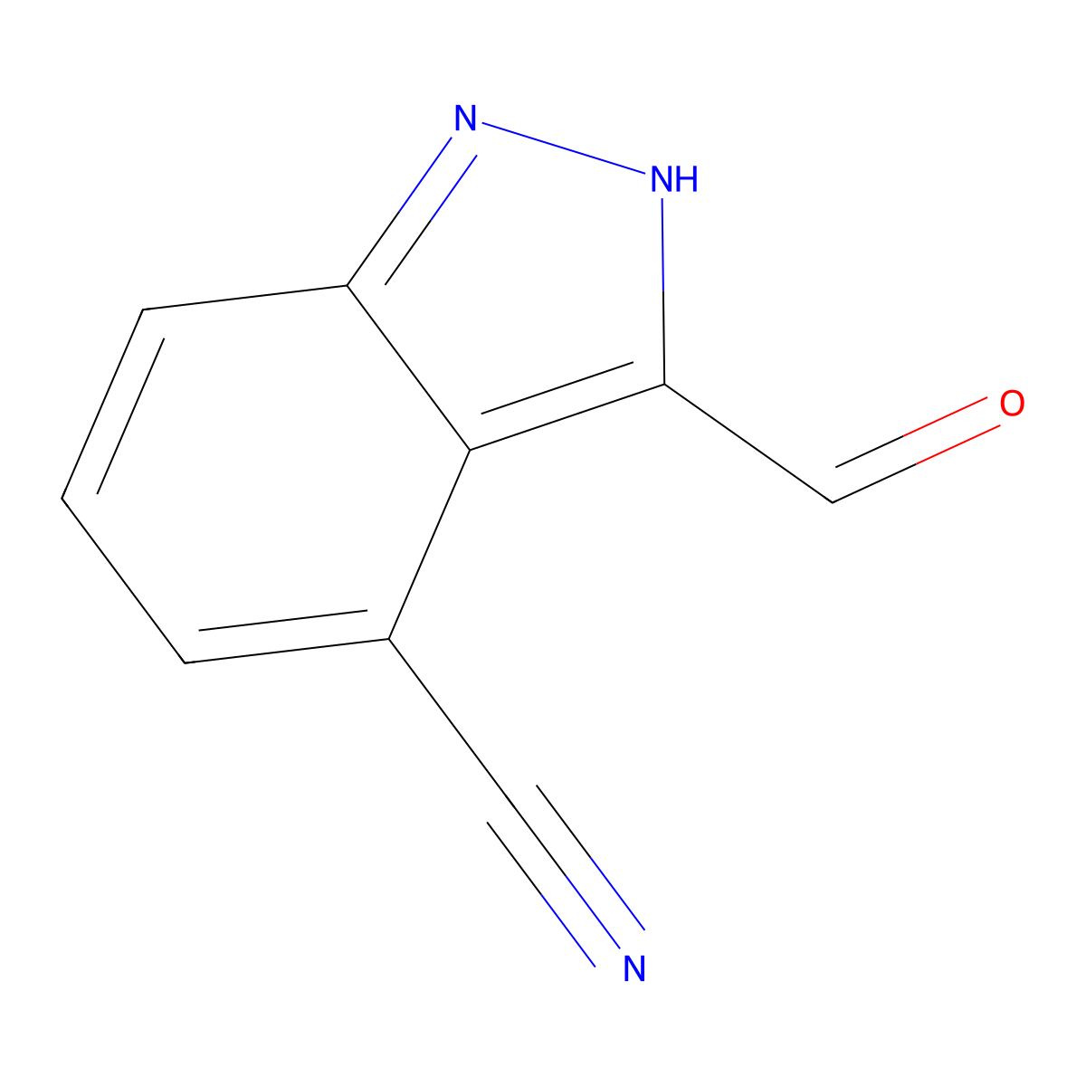 3-Formyl-1h-indazole-4-carbonitrile molecular structure, CAS 797804-56-9
