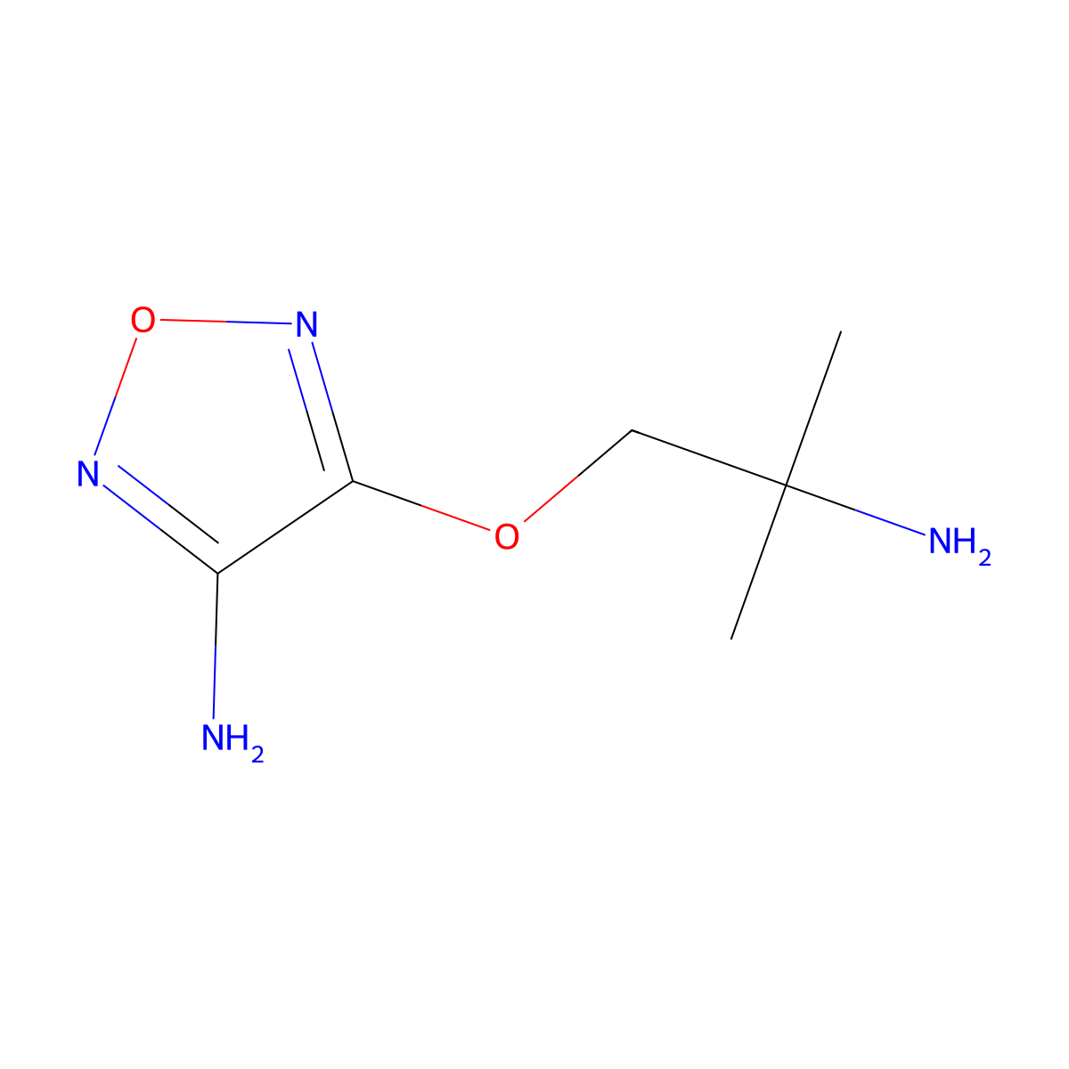 4-(2-Amino-2-methyl-propoxy)-furazan-3-ylamine molecular structure, CAS 797806-50-9