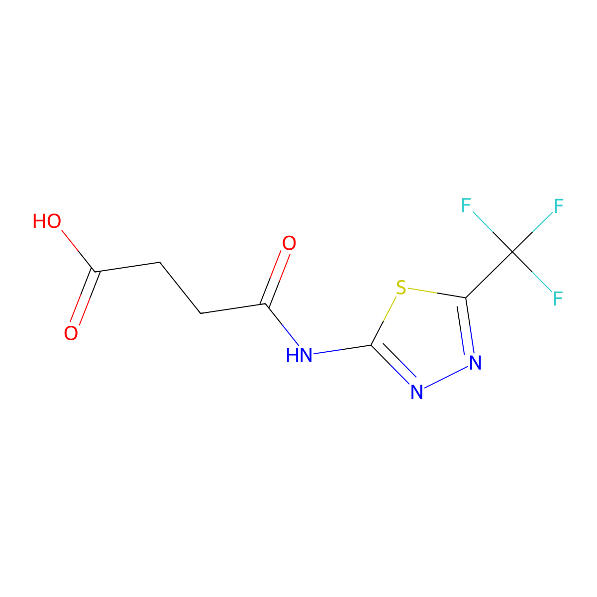 N-(5-Trifluoromethyl-[1,3,4]thiadiazol-2-yl)-succinamic acid molecular structure, CAS 797806-64-5