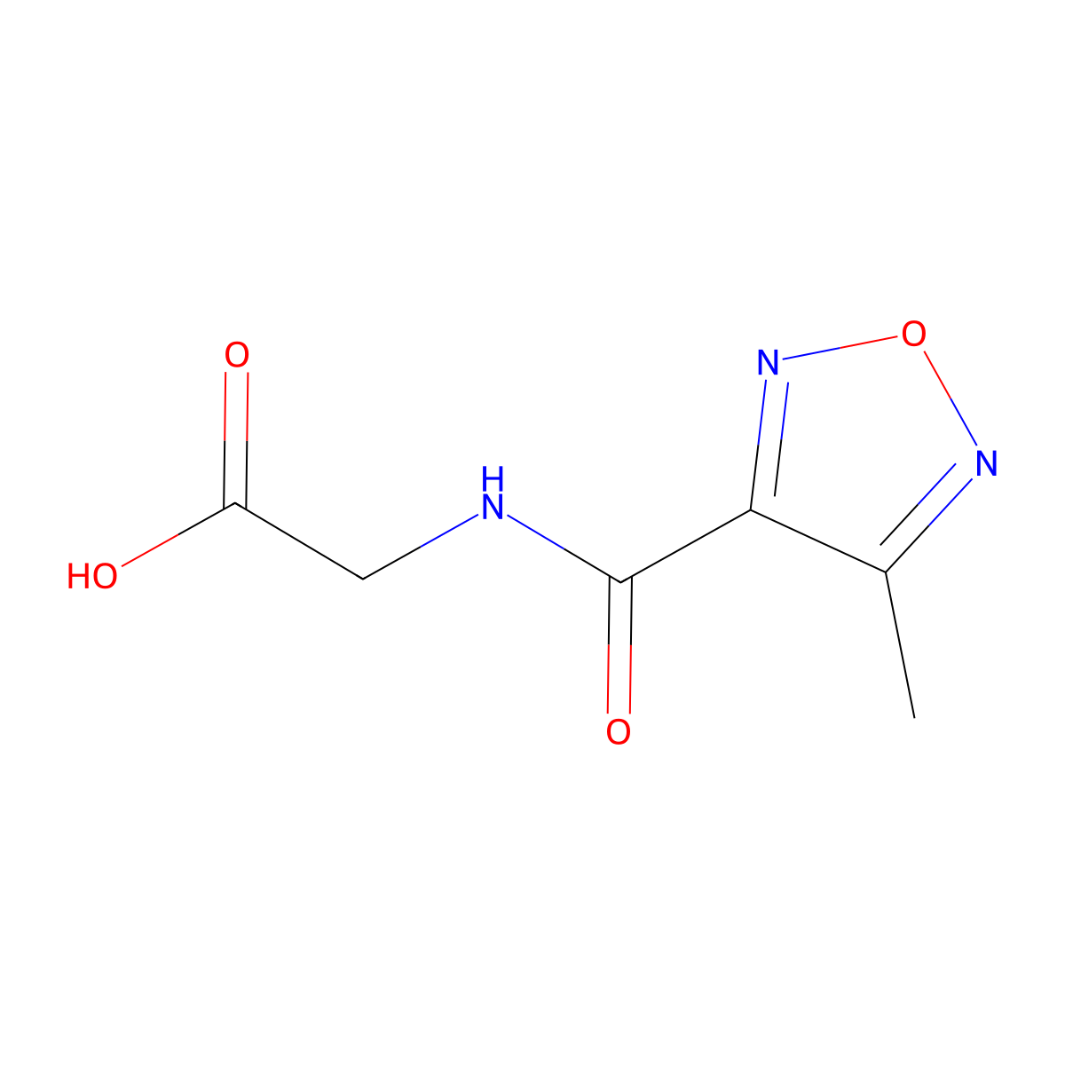 [(4-Methyl-furazan-3-carbonyl)-amino]-acetic acid molecular structure, CAS 797806-70-3