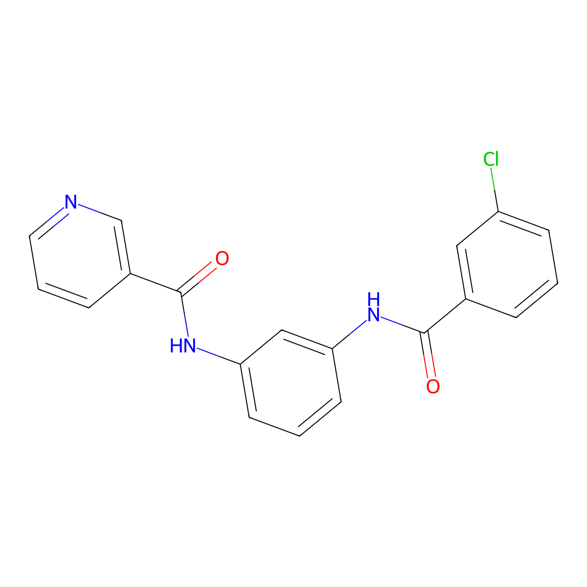 N-[3-(3-Chloro-benzoylamino)-phenyl]-nicotinamide molecular structure, CAS 797806-73-6