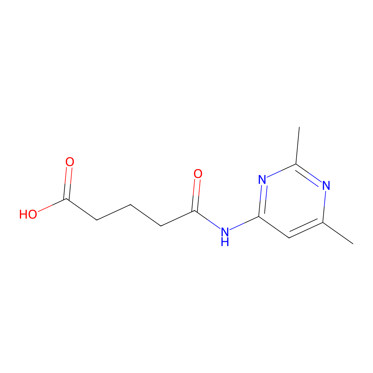 4-(2,6-Dimethyl-pyrimidin-4-ylcarbamoyl)-butyric acid molecular structure, CAS 797807-64-8