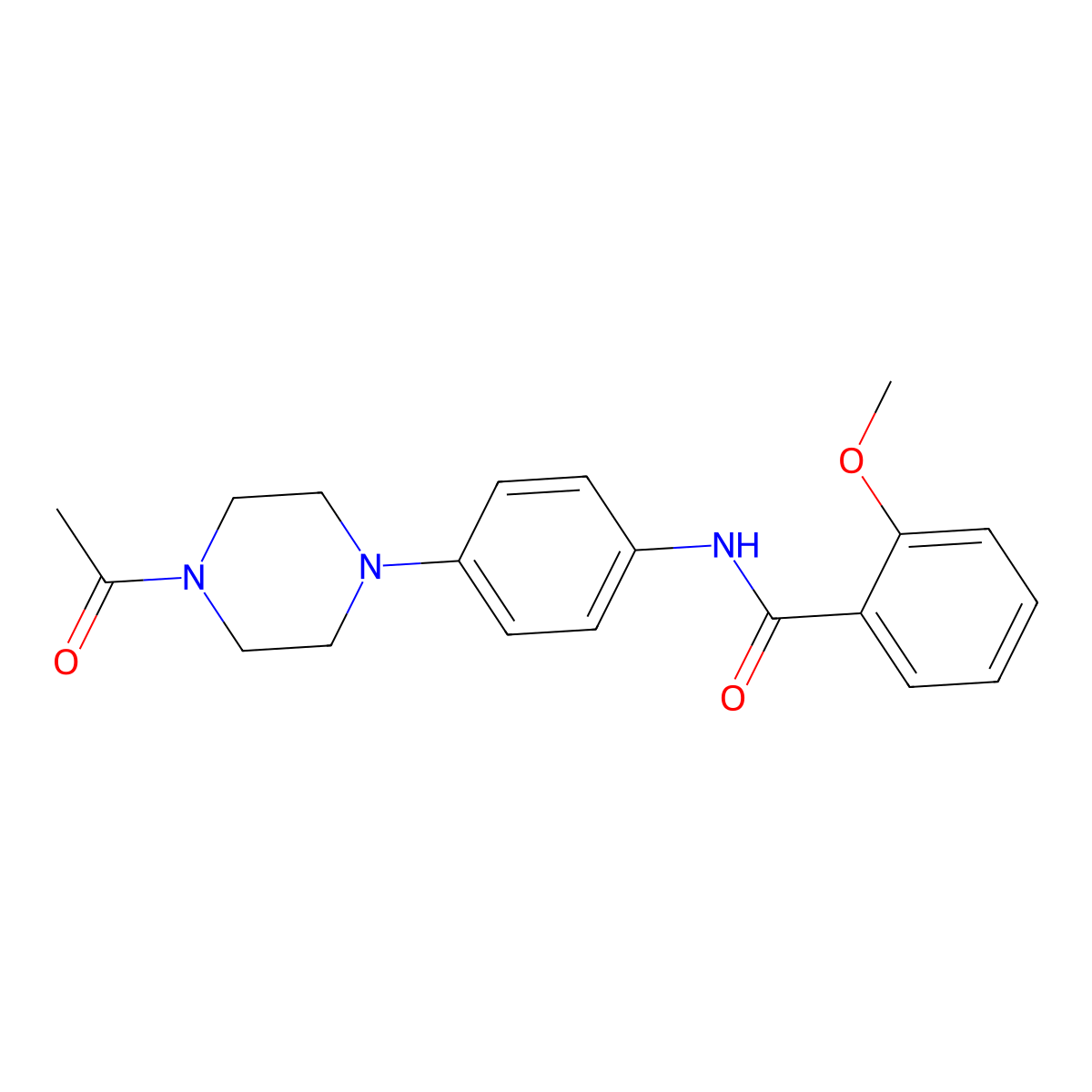 N-[4-(4-acetylpiperazin-1-yl)phenyl]-2-methoxybenzamide molecular structure, CAS 797807-66-0