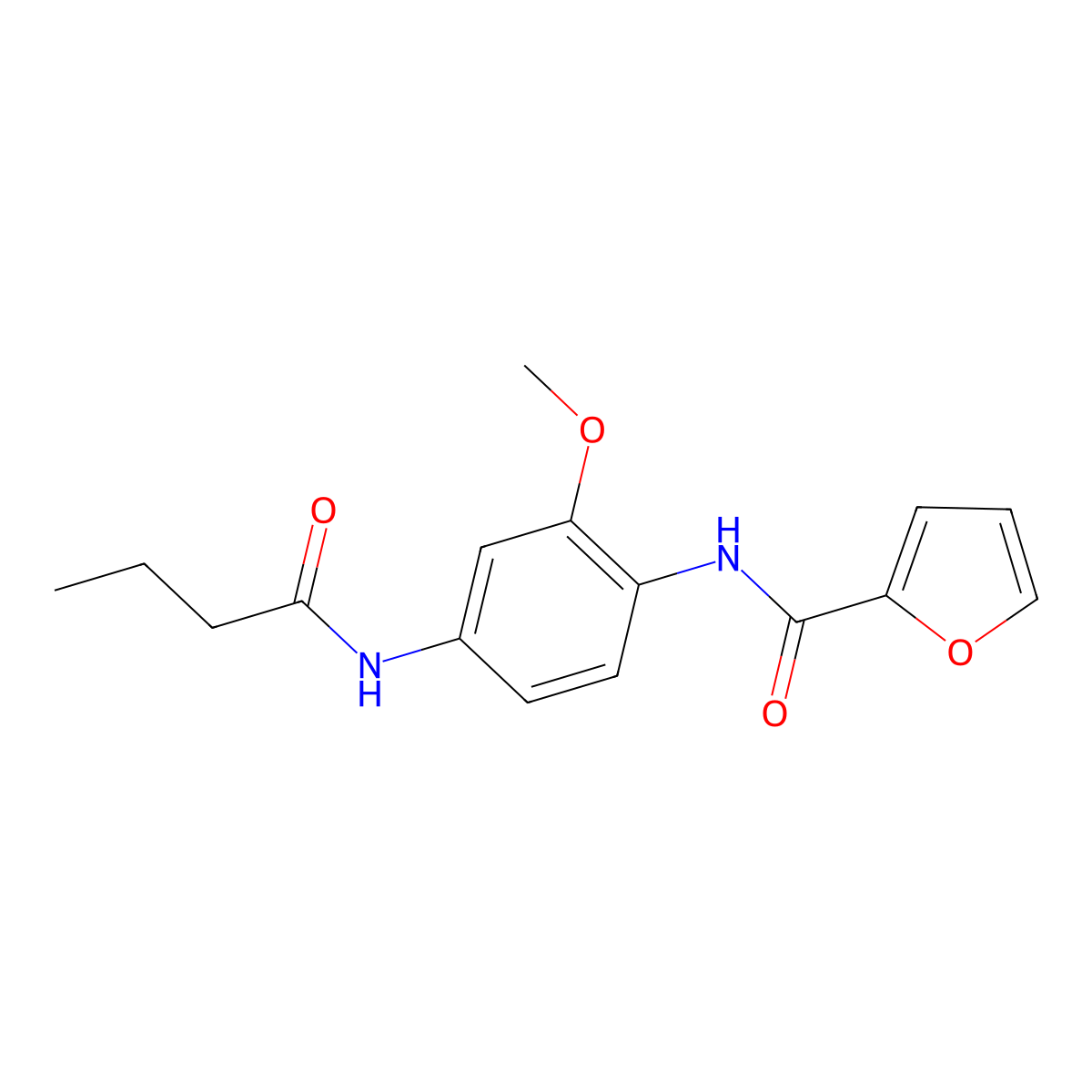 N-[4-(butanoylamino)-2-methoxyphenyl]furan-2-carboxamide molecular structure, CAS 797807-92-2