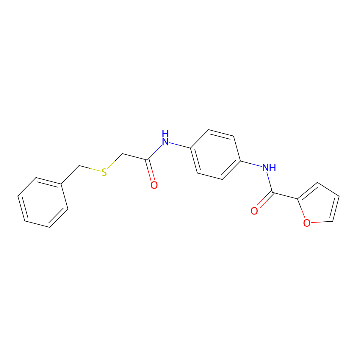 N-(4-{[(benzylsulfanyl)acetyl]amino}phenyl)furan-2-carboxamide molecular structure, CAS 797807-97-7