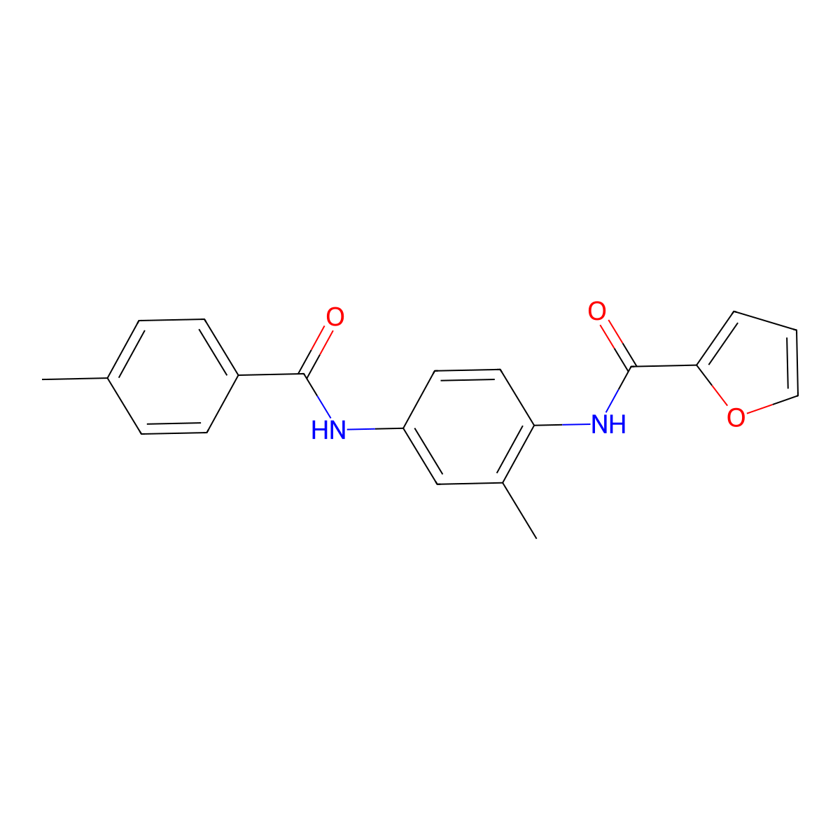 N-{2-methyl-4-[(4-methylbenzoyl)amino]phenyl}-2-furamide molecular structure, CAS 797808-14-1