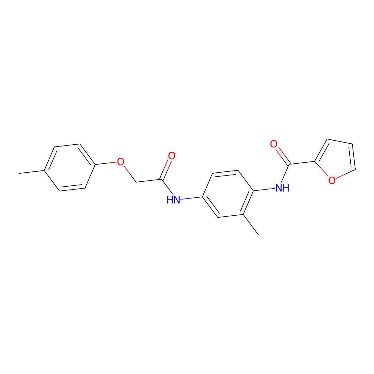 N-(2-methyl-4-{[(4-methylphenoxy)acetyl]amino}phenyl)-2-furamide molecular structure, CAS 797808-15-2