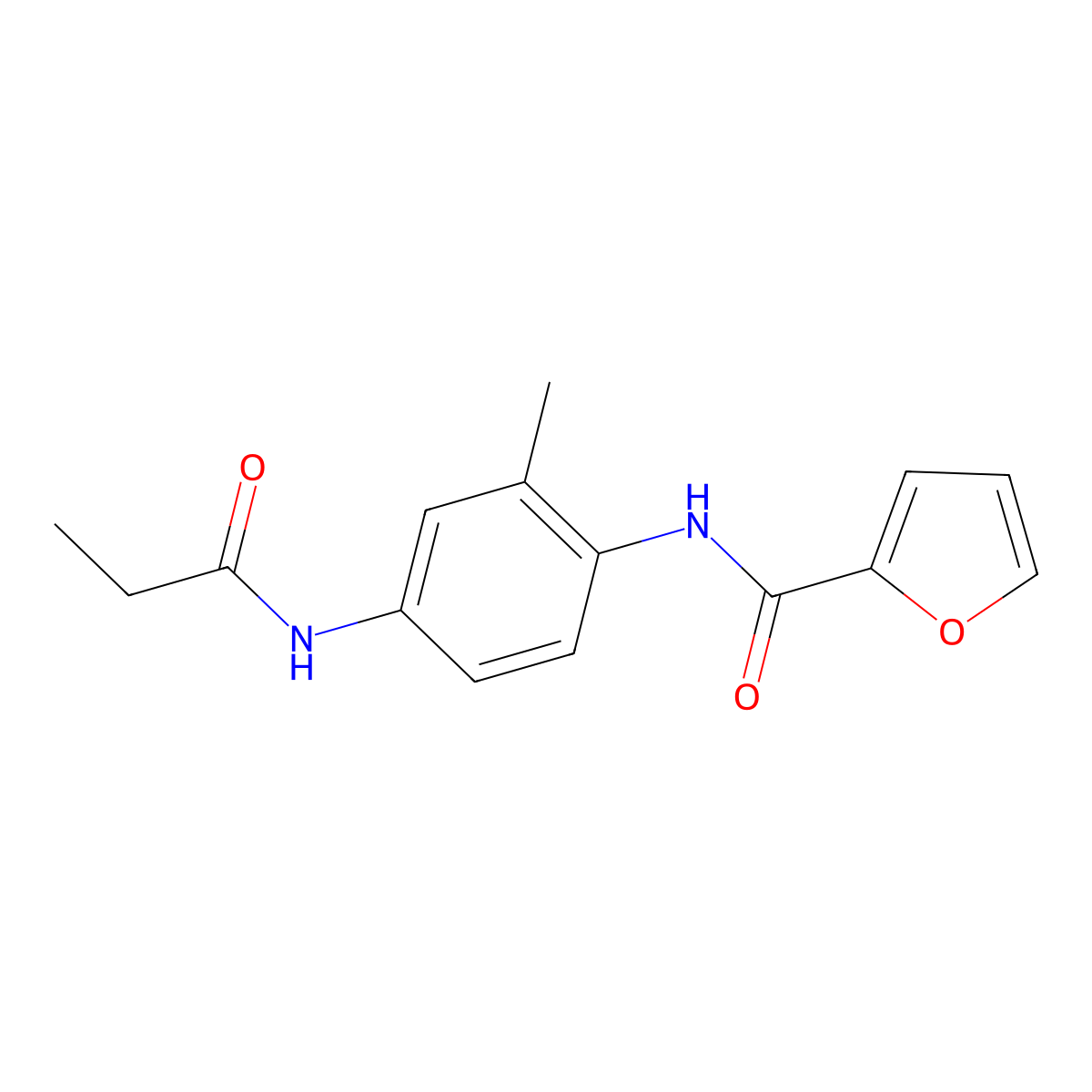 N-[2-methyl-4-(propanoylamino)phenyl]furan-2-carboxamide molecular structure, CAS 797808-22-1