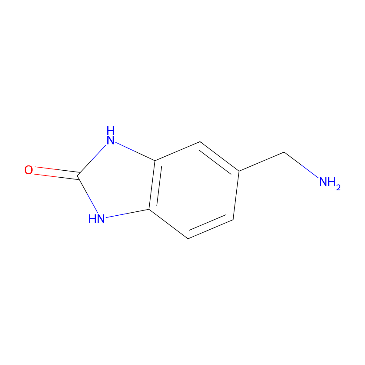5-Aminomethyl-1,3-dihydro-benzoimidazol-2-one molecular structure, CAS 797809-19-9