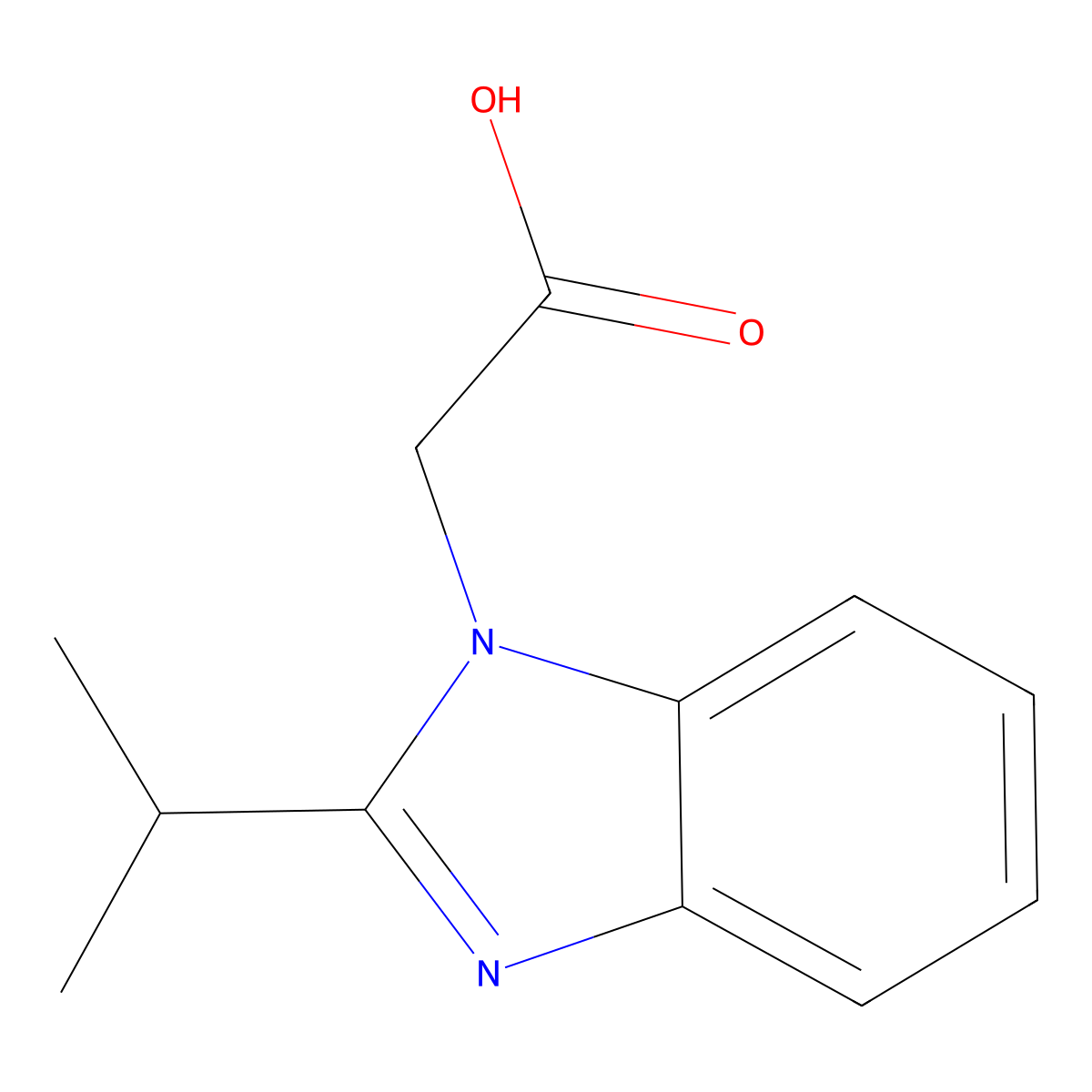 (2-Isopropyl-1h-benzimidazol-1-yl)acetic acid molecular structure, CAS 797812-91-0