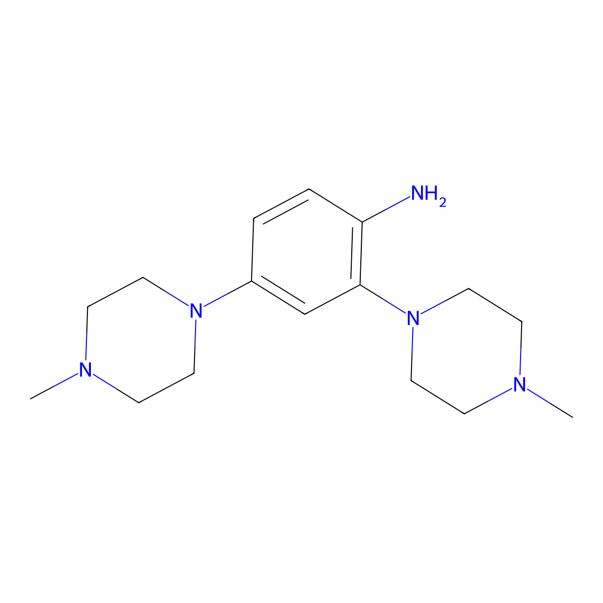 2,4-Bis(4-methylpiperazin-1-yl)aniline molecular structure, CAS 797813-15-1