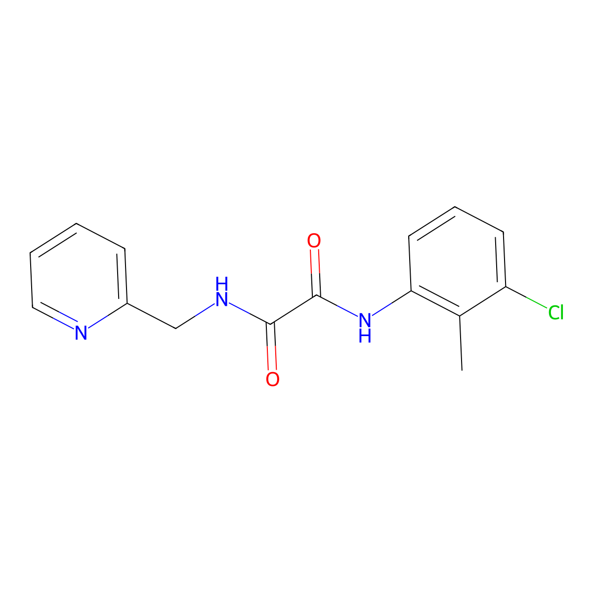 N'-(3-chloro-2-methylphenyl)-N-(pyridin-2-ylmethyl)oxamide molecular structure, CAS 797813-85-5