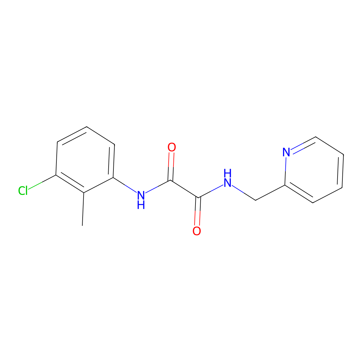 N'-(3-chloro-2-methylphenyl)-N-(pyridin-2-ylmethyl)oxamide molecular structure, CAS 797813-85-5