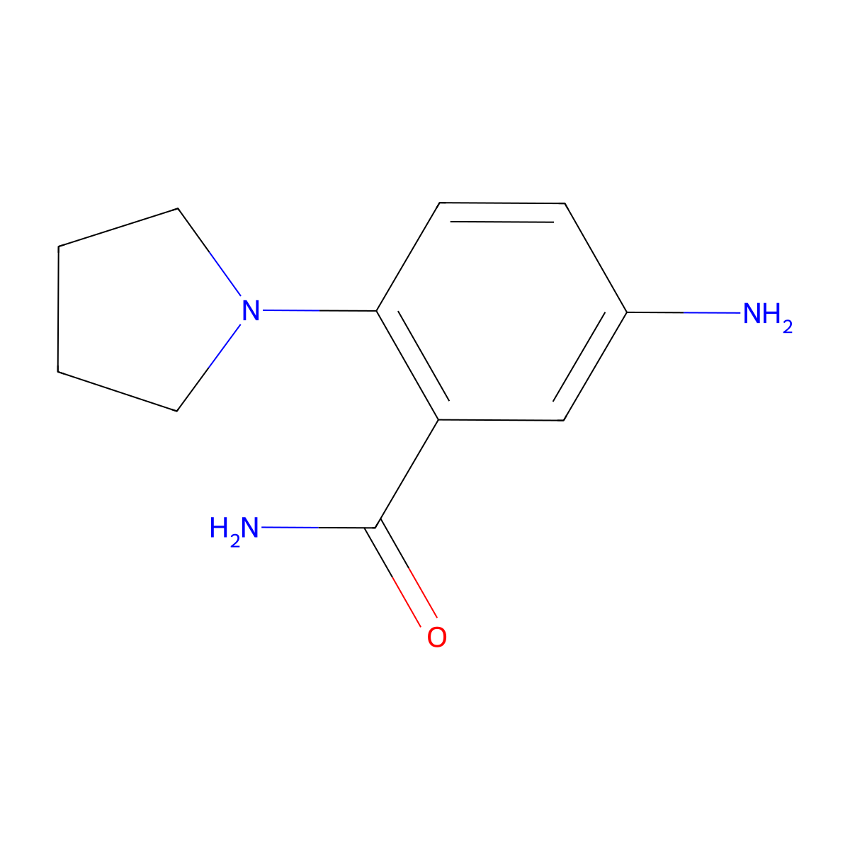 5-Amino-2-pyrrolidin-1-yl-benzamide molecular structure, CAS 797814-03-0
