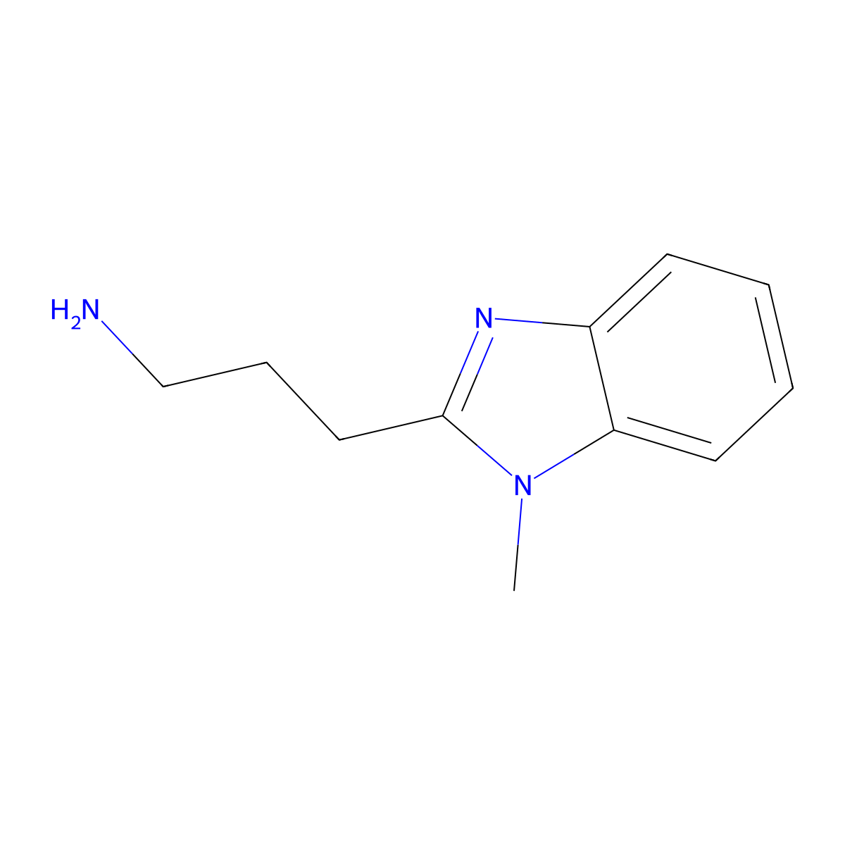 3-(1-Methylbenzimidazol-2-yl)propylamine molecular structure, CAS 797814-91-6