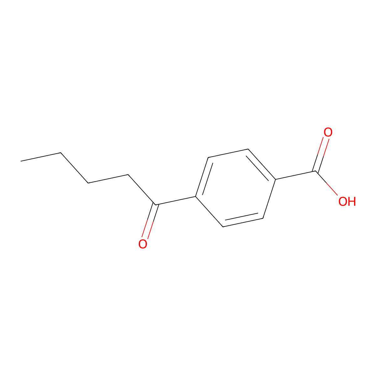 4-Pentanoylbenzoic acid molecular structure, CAS 79784-62-6