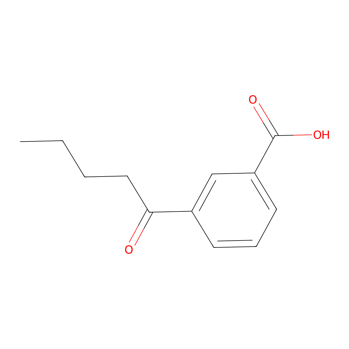 3-(1-Oxopentyl)benzoic acid molecular structure, CAS 79784-63-7