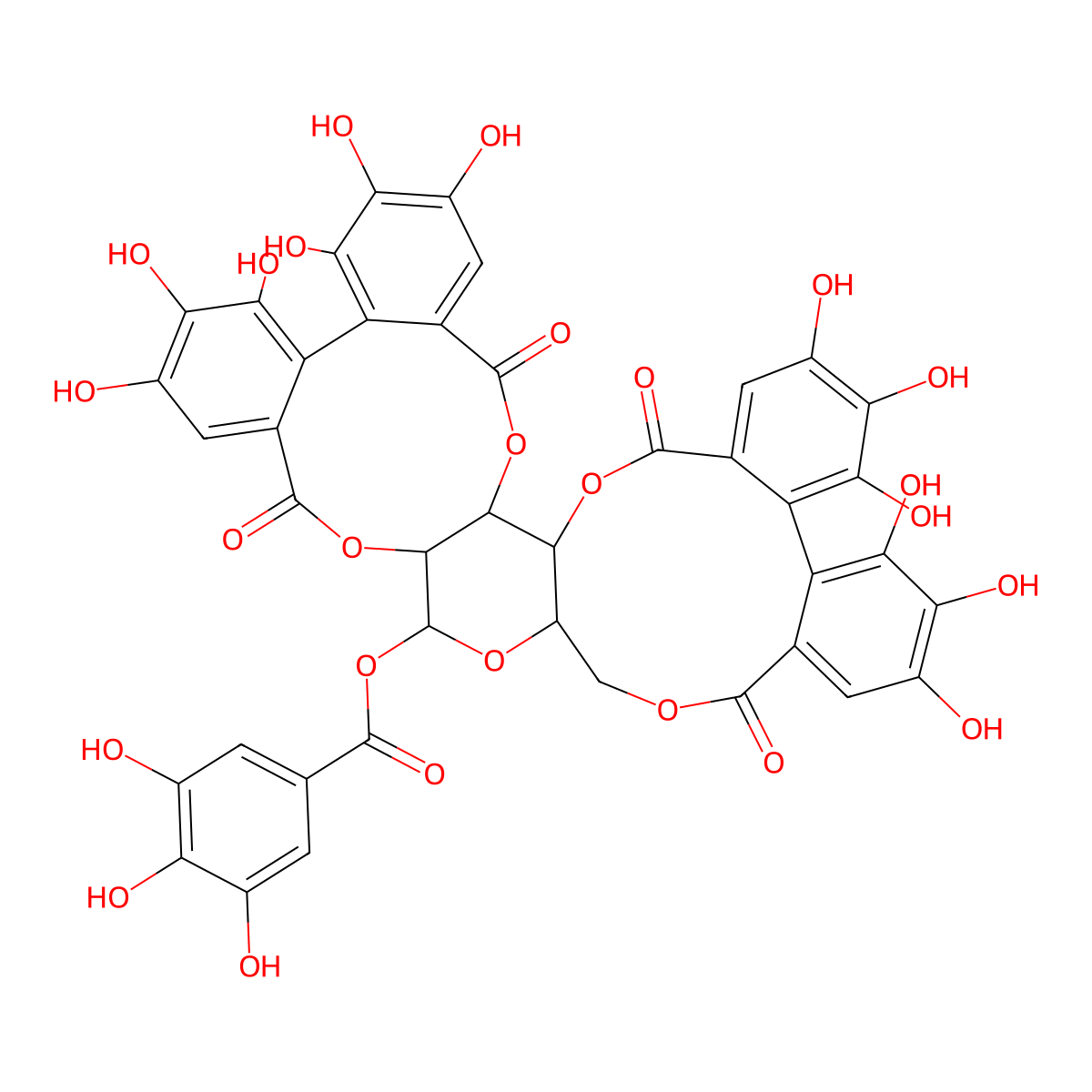 Casuarictin molecular structure, CAS 79786-00-8