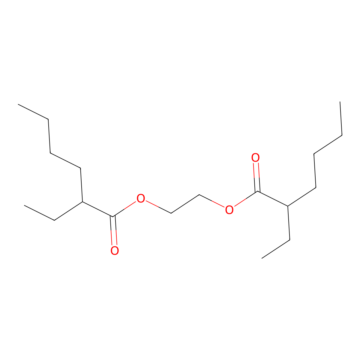 Glycol Diethylhexanoate molecular structure, CAS 79793-05-8