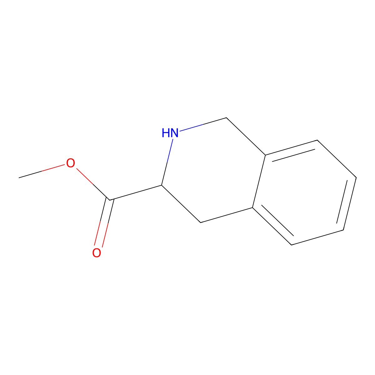 methyl (3S)-1,2,3,4-tetrahydroisoquinoline-3-carboxylate molecular structure, CAS 79799-05-6