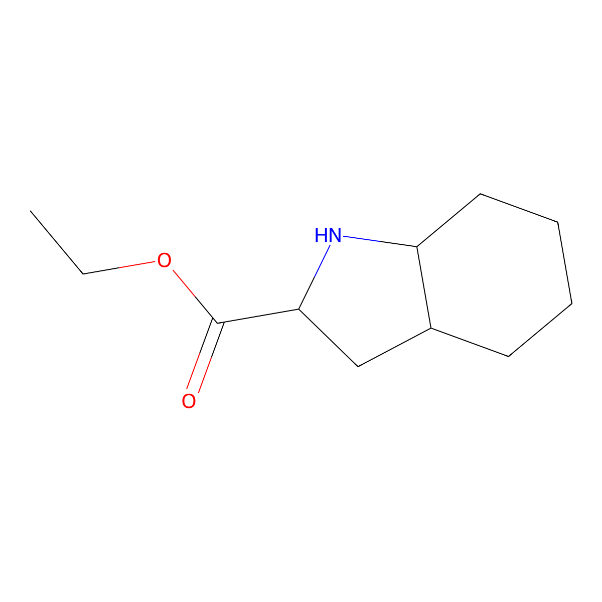 Ethyl octahydro-1H-indole-2-carboxylate molecular structure, CAS 79799-08-9