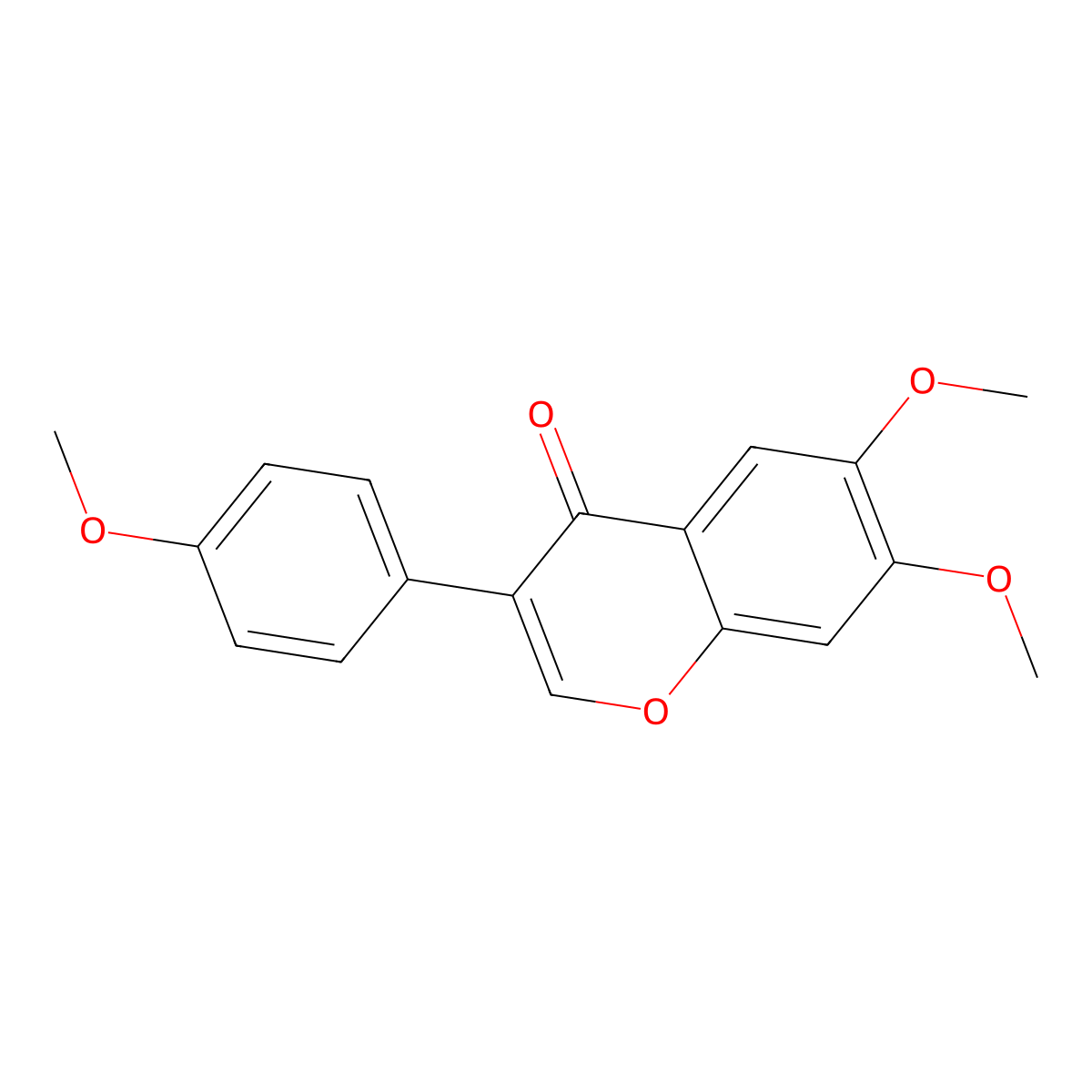 4',6,7-Trimethoxyisoflavone molecular structure, CAS 798-61-8