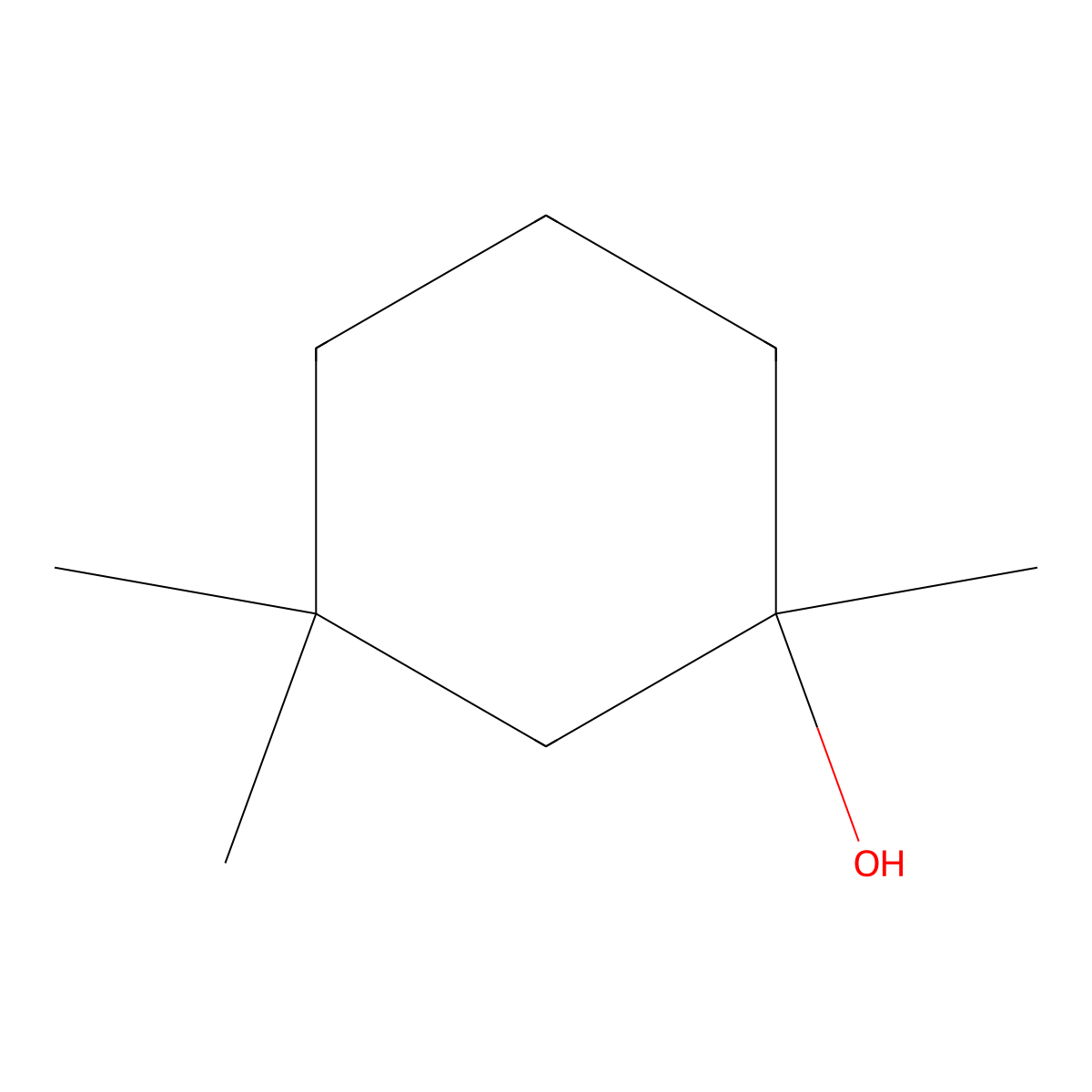 1,3,3-Trimethylcyclohexan-1-ol molecular structure, CAS 79802-79-2