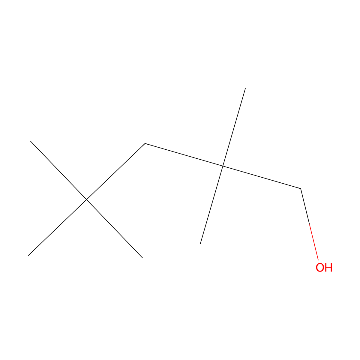2,2,4,4-Tetramethylpentan-1-ol molecular structure, CAS 79803-30-8