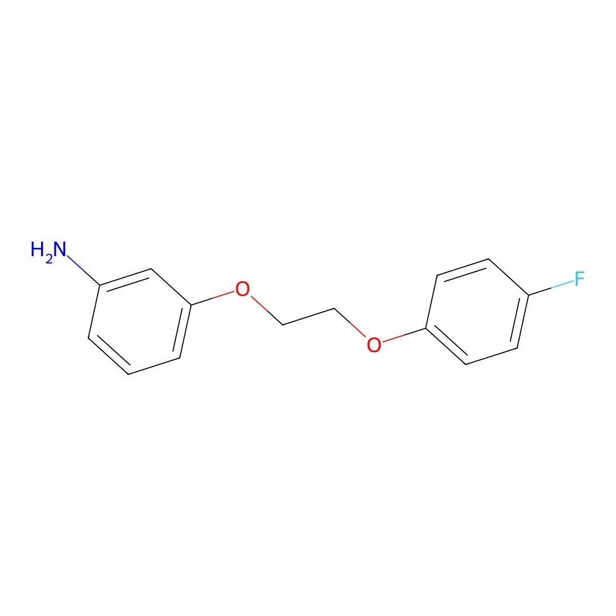 3-[2-(4-Fluoro-phenoxy)-ethoxy]-phenylamine molecular structure, CAS 79808-17-6