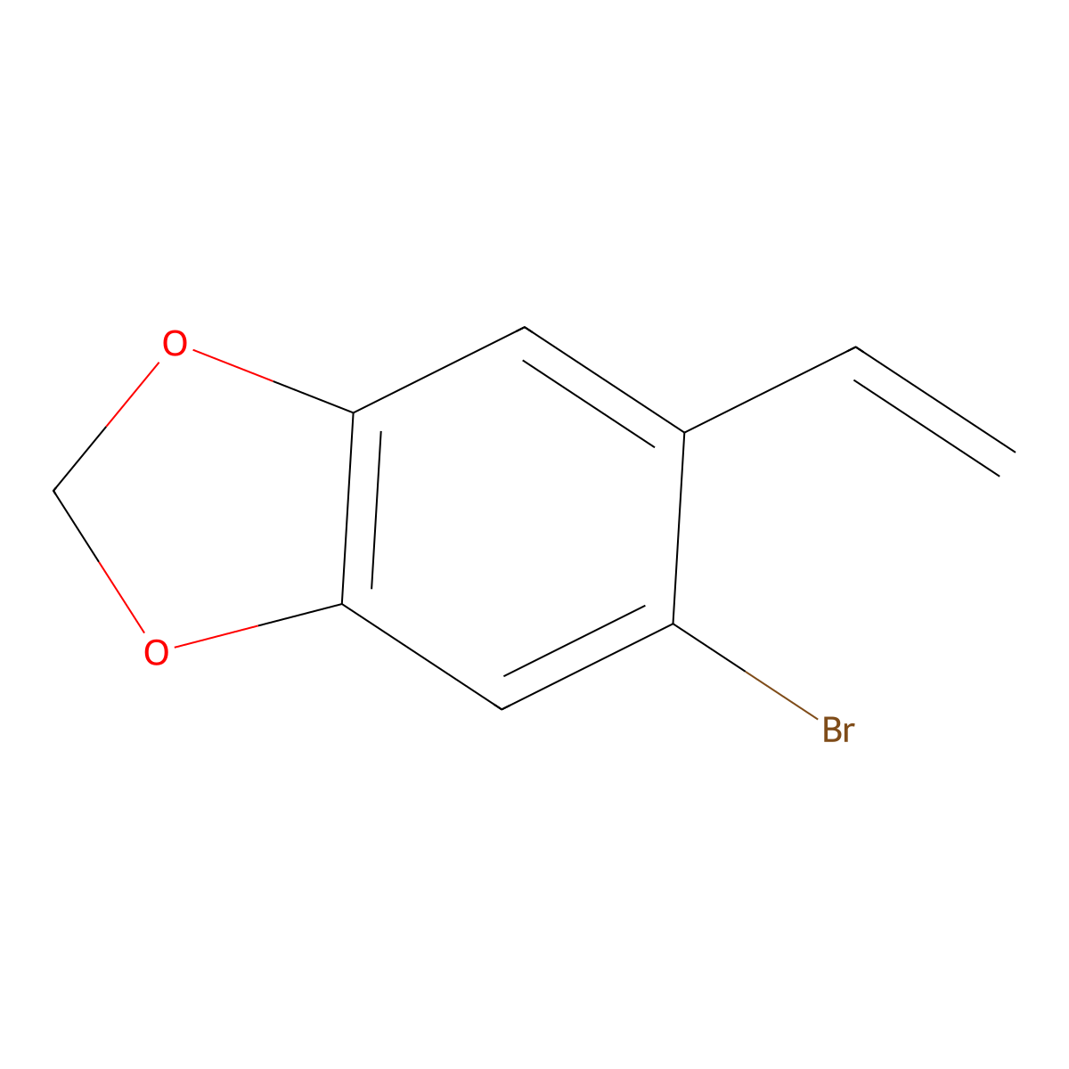 5-Bromo-6-vinyl-1,3-benzodioxole molecular structure, CAS 79809-06-6