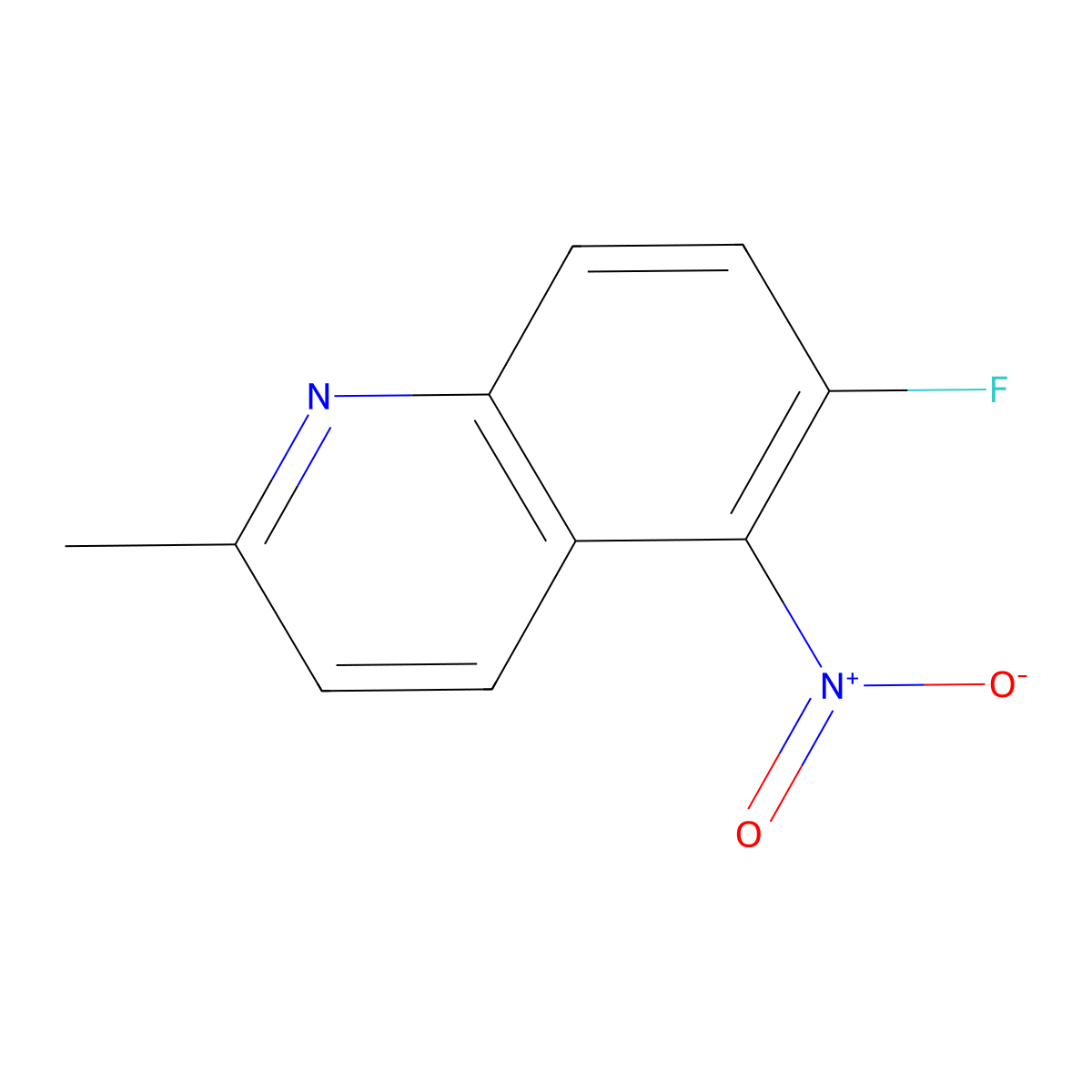 6-Fluoro-2-methyl-5-nitroquinoline molecular structure, CAS 79821-10-6