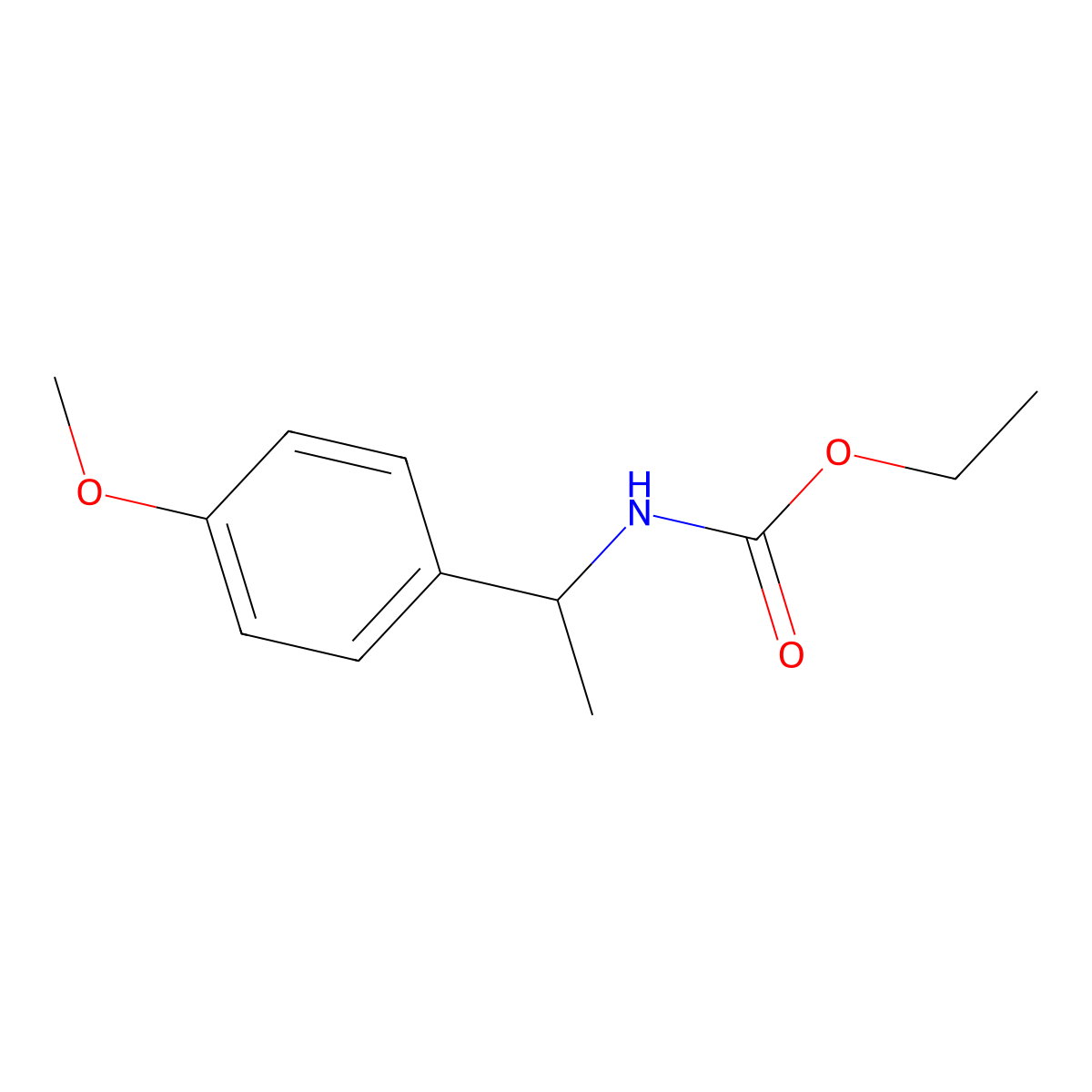 Ethyl [1-(4-methoxyphenyl)ethyl]carbamate molecular structure, CAS 79821-78-6