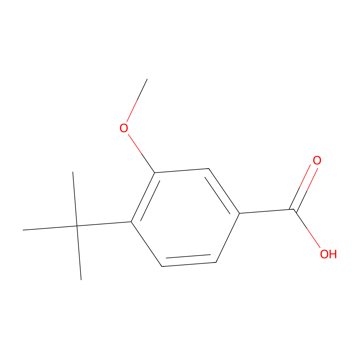 4-tert-Butyl-3-methoxybenzoic acid molecular structure, CAS 79822-46-1