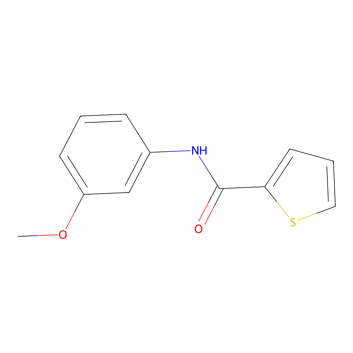 N-(3-methoxyphenyl)thiophene-2-carboxamide molecular structure, CAS 79822-81-4