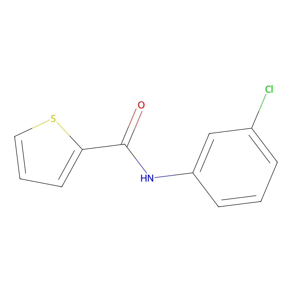 N-(3-chlorophenyl)thiophene-2-carboxamide molecular structure, CAS 79822-82-5