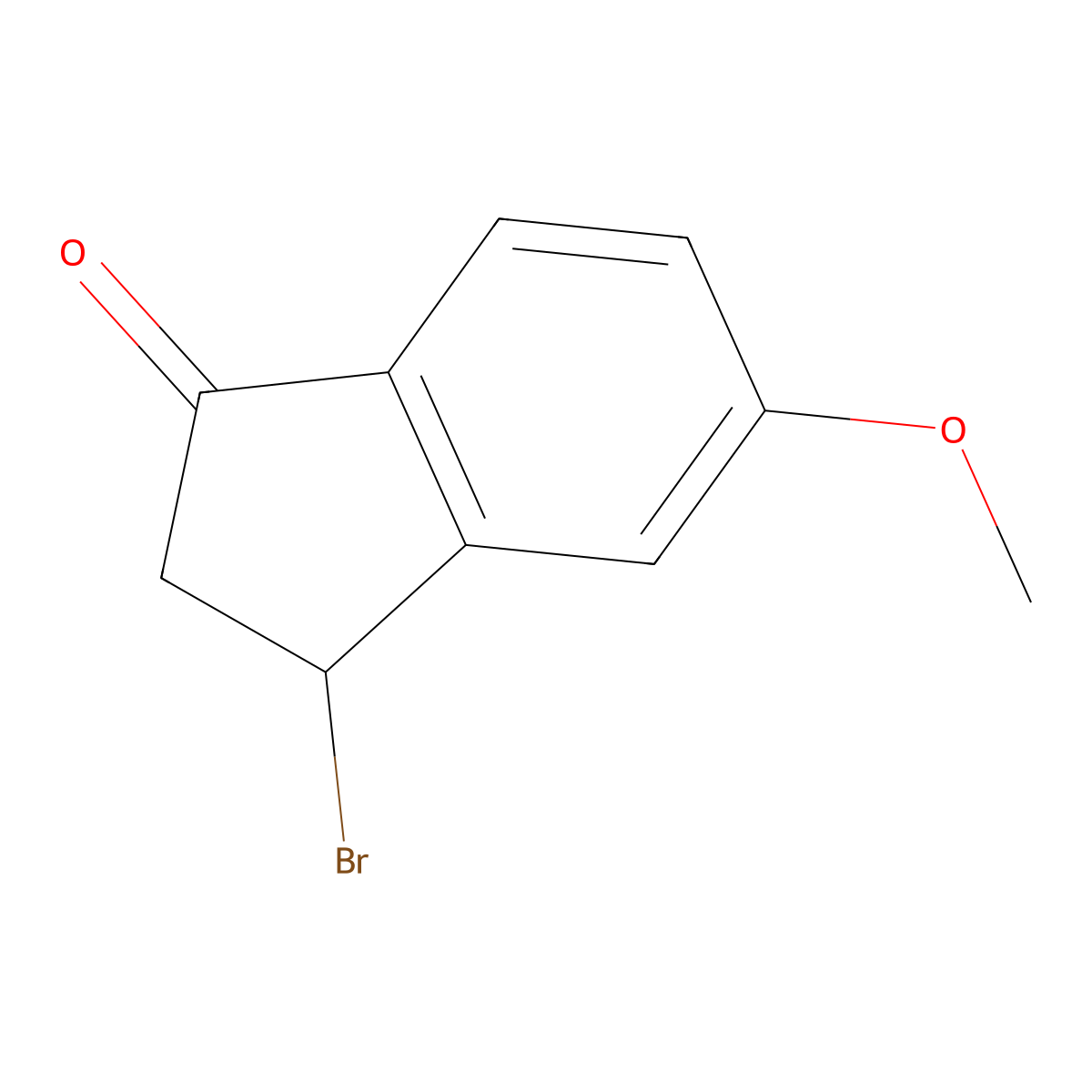 3-Bromo-5-methoxy-2,3-dihydro-1H-inden-1-one molecular structure, CAS 79827-91-1