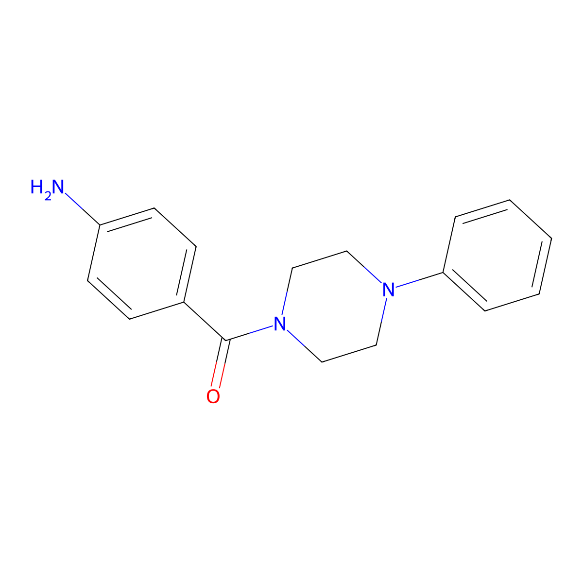 (4-Aminophenyl)(4-phenylpiperazin-1-yl)methanone molecular structure, CAS 79834-39-2