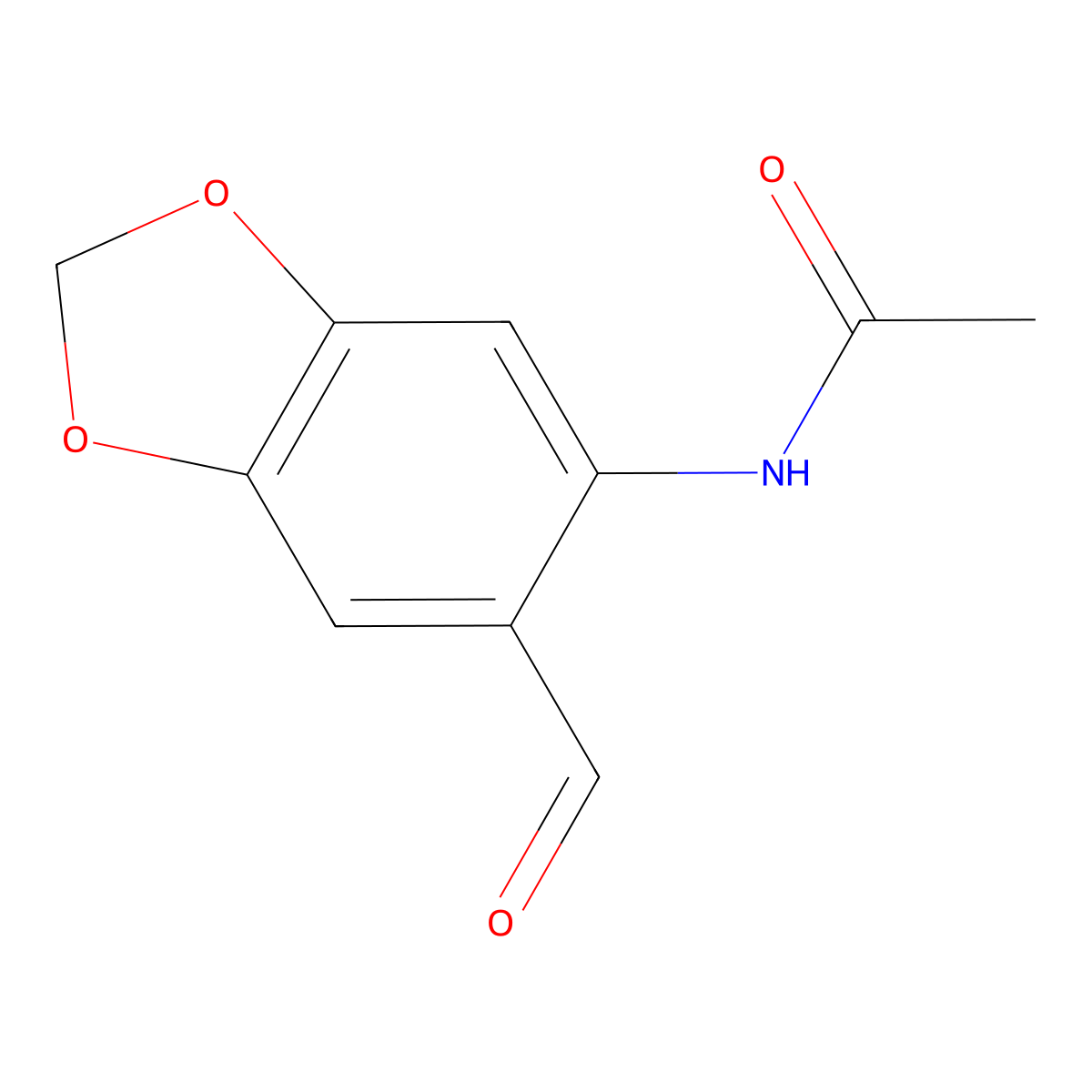 N-(6-Formyl-benzo[1,3]dioxol-5-yl)-acetamide molecular structure, CAS 79835-12-4