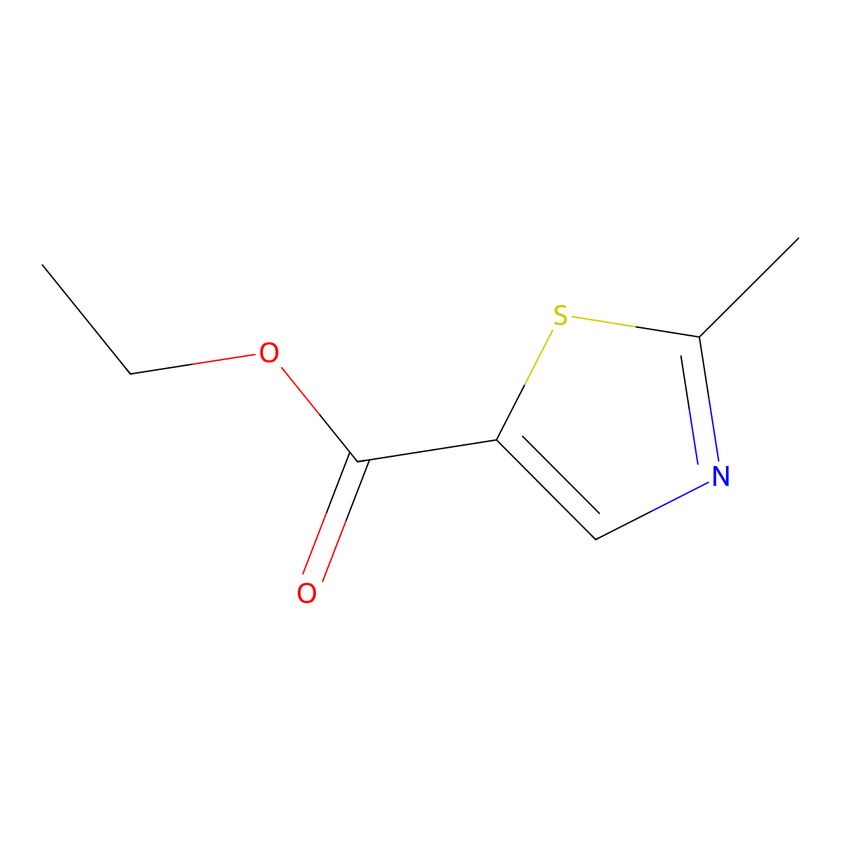 Ethyl 2-methyl-1,3-thiazole-5-carboxylate molecular structure, CAS 79836-78-5
