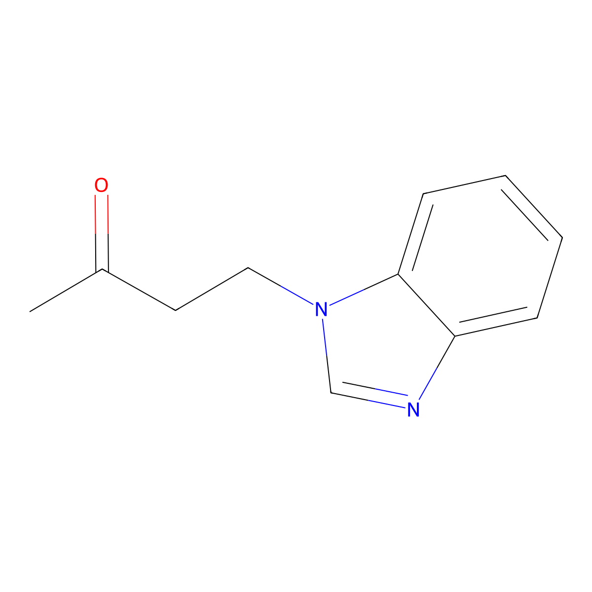 2-Butanone, 4-(1H-benzimidazol-1-yl)- molecular structure, CAS 79837-10-8