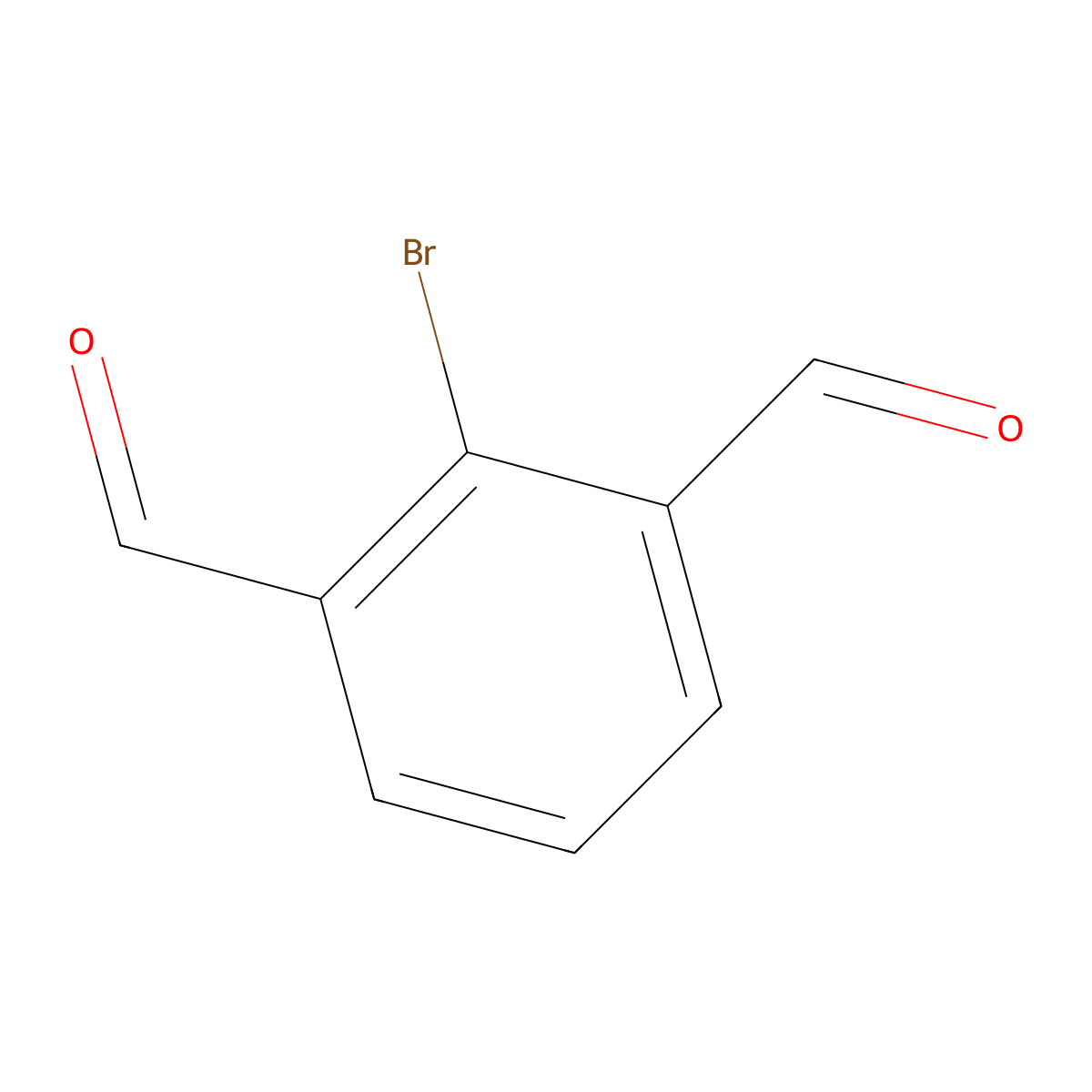 2-Bromobenzene-1,3-dicarbaldehyde molecular structure, CAS 79839-49-9