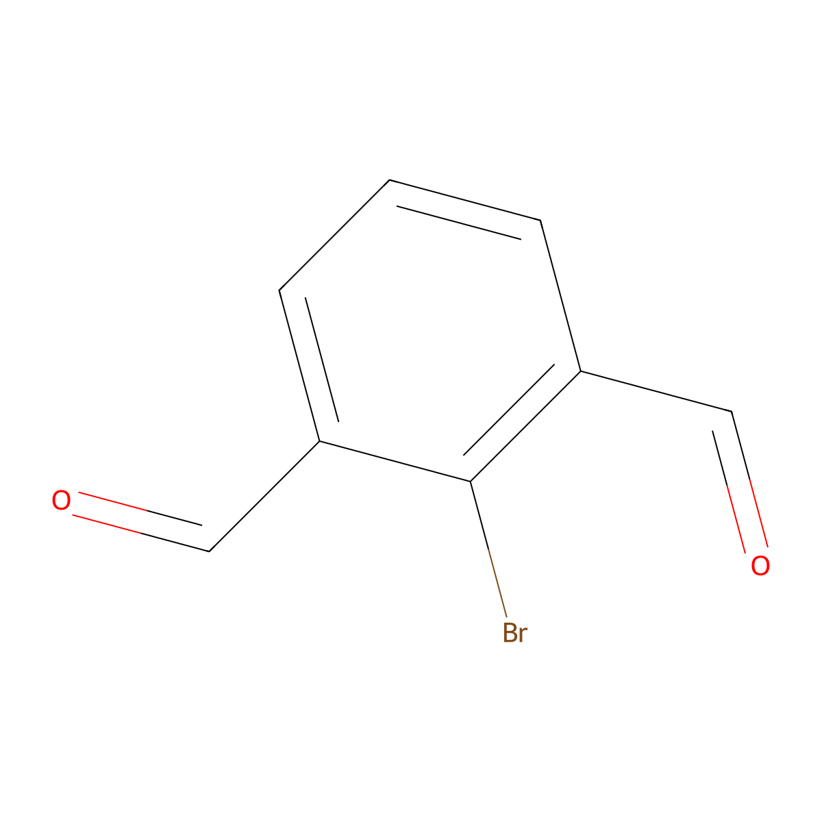 2-Bromobenzene-1,3-dicarbaldehyde molecular structure, CAS 79839-49-9