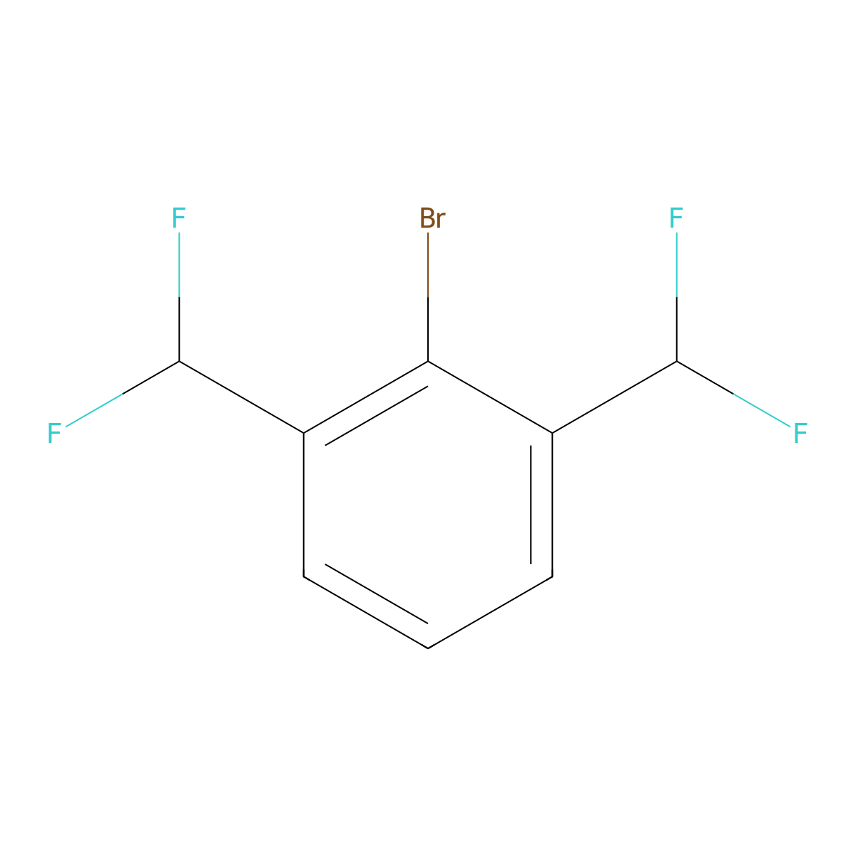 2-Bromo-1,3-bis(difluoromethyl)benzene molecular structure, CAS 79839-50-2