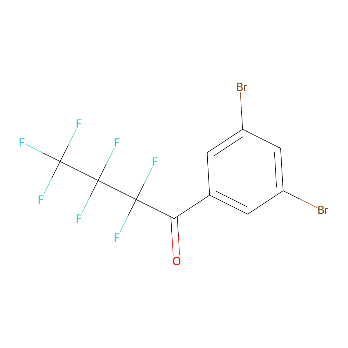 1-(3,5-Dibromophenyl)-2,2,3,3,4,4,4-heptafluorobutan-1-one molecular structure, CAS 79851-20-0