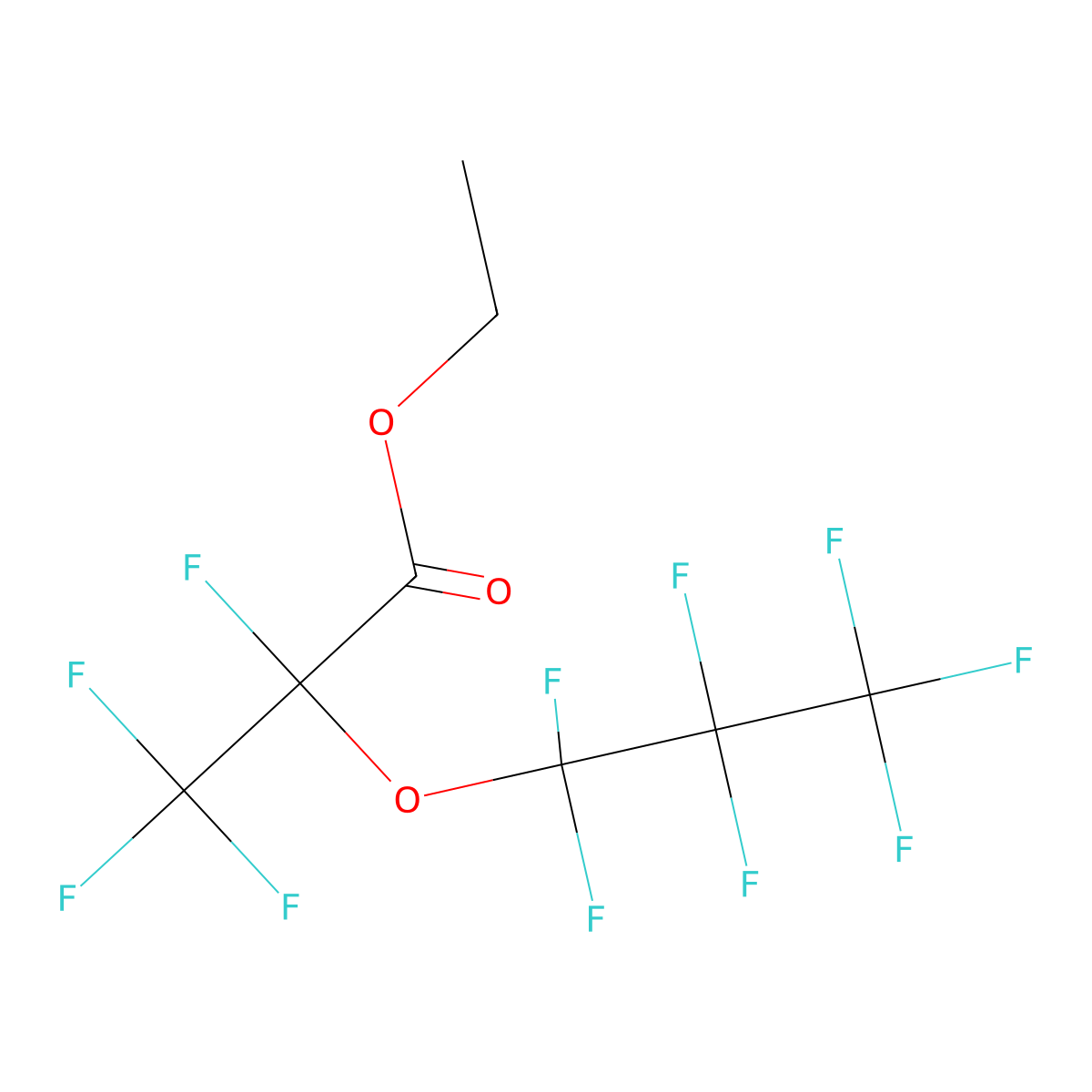 Ethyl 2,3,3,3-tetrafluoro-2-(heptafluoropropoxy)propanoate molecular structure, CAS 79851-29-9