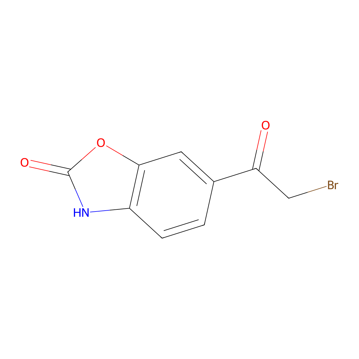 6-(2-Bromoacetyl)-2,3-dihydro-1,3-benzoxazol-2-one molecular structure, CAS 79851-84-6