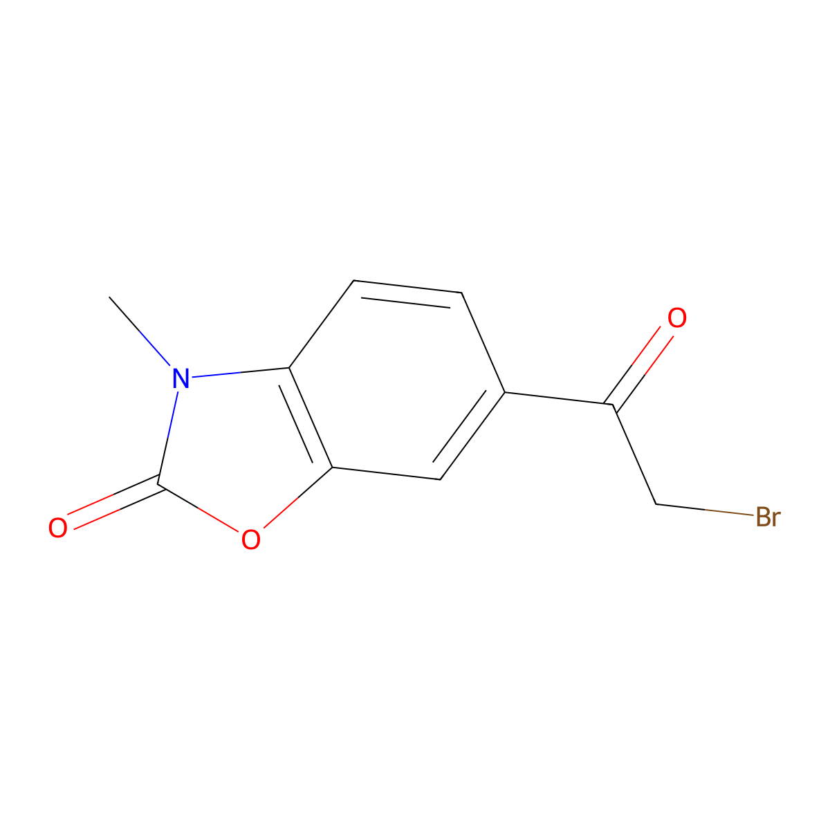 6-(2-bromoacetyl)-3-methyl-2(3H)-benzoxazolone molecular structure, CAS 79851-85-7